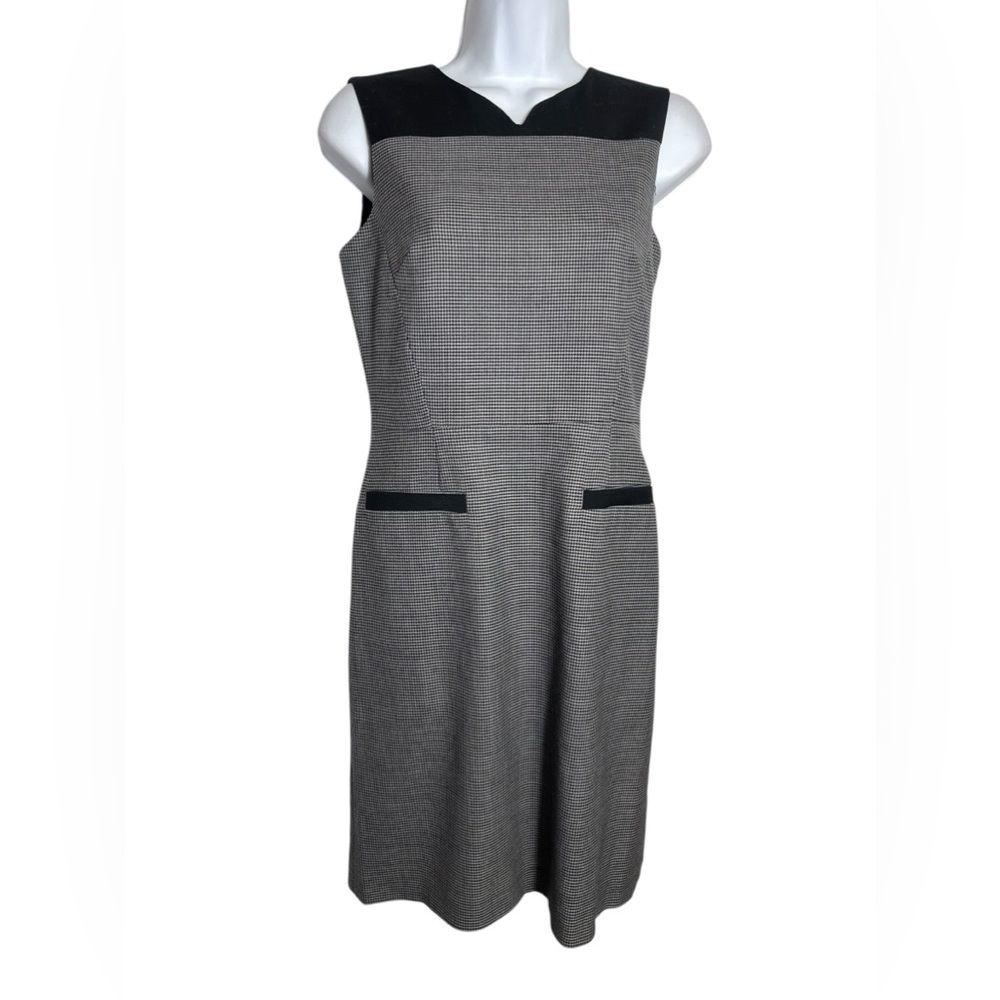 Brooks Brothers dress size 2 petite black & white houndstooth pattern dress 🖤🖤